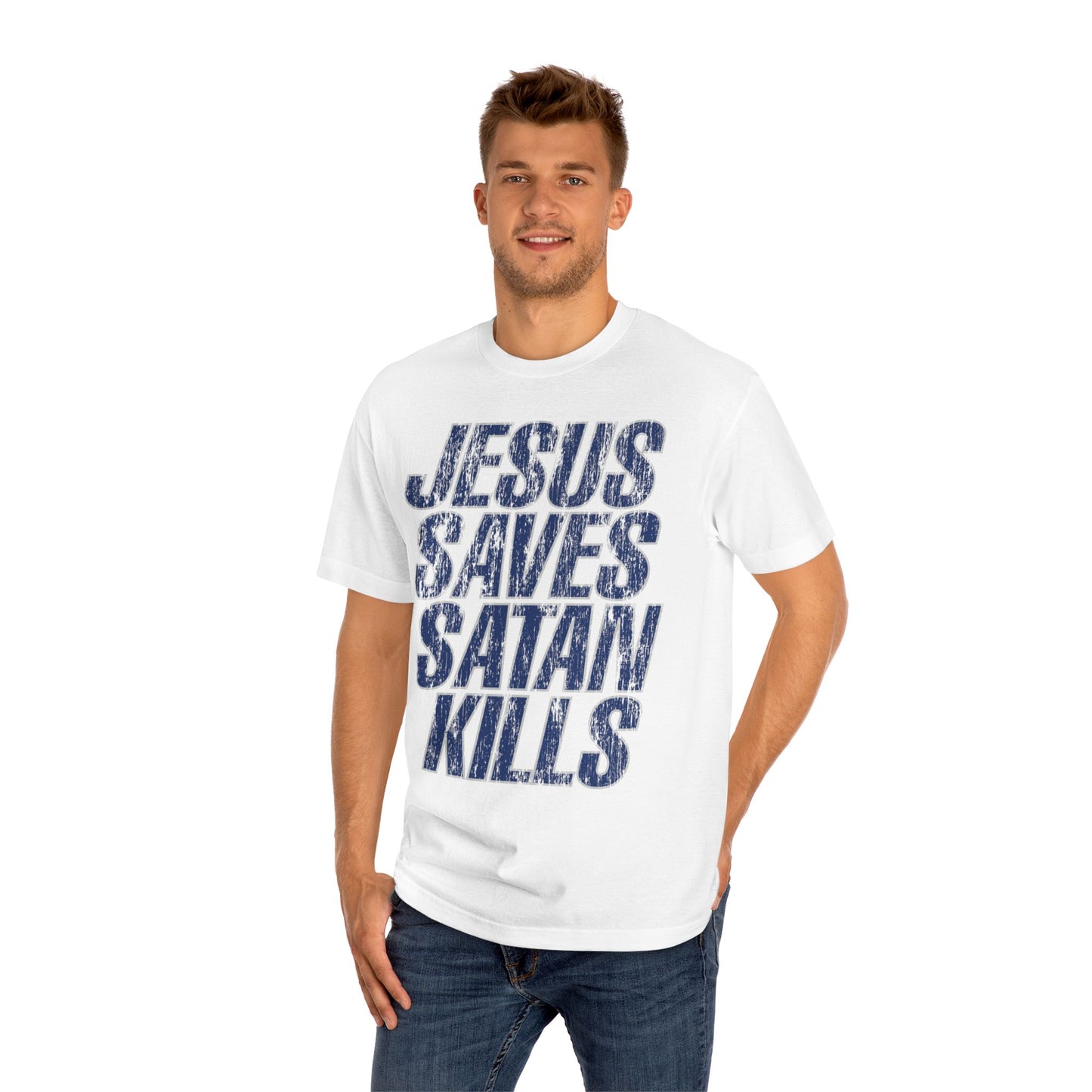 JESUS SAVES SATAN KILLS T-SHIRT