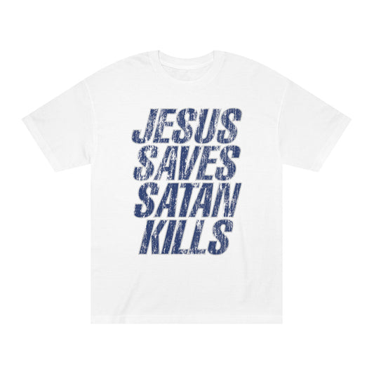 JESUS SAVES SATAN KILLS T-SHIRT